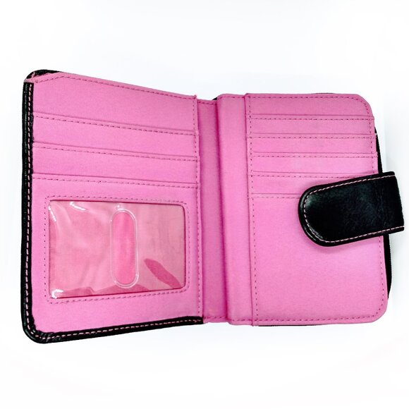 Vintage American Tourister Leather Wallet-Black/Pink - Picture 8 of 12